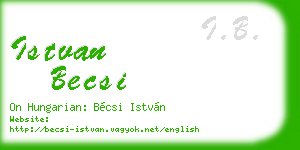 istvan becsi business card