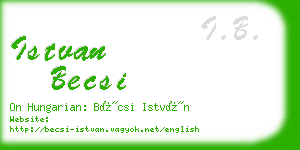 istvan becsi business card